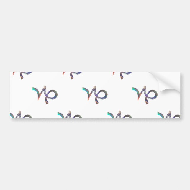 hologram Capricorn Bumper Sticker (Front)