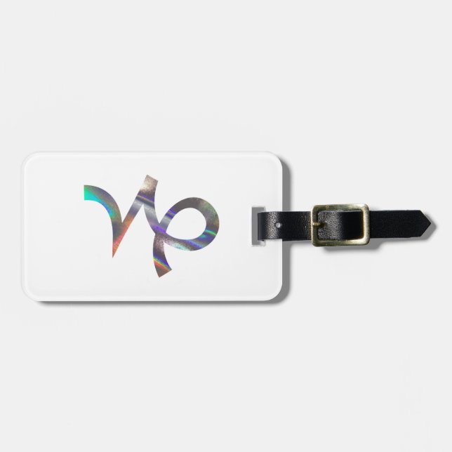hologram Capricorn Luggage Tag (Front Horizontal)