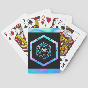 Hologram D20 Crit   PnP Tabletop Gamer Dice Playing Cards