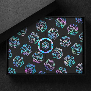 Hologram D20 Pattern PnP Tabletop Gamer Dice Tissue Paper