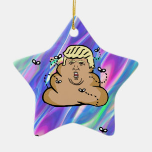 hologram dump trump ceramic ornament
