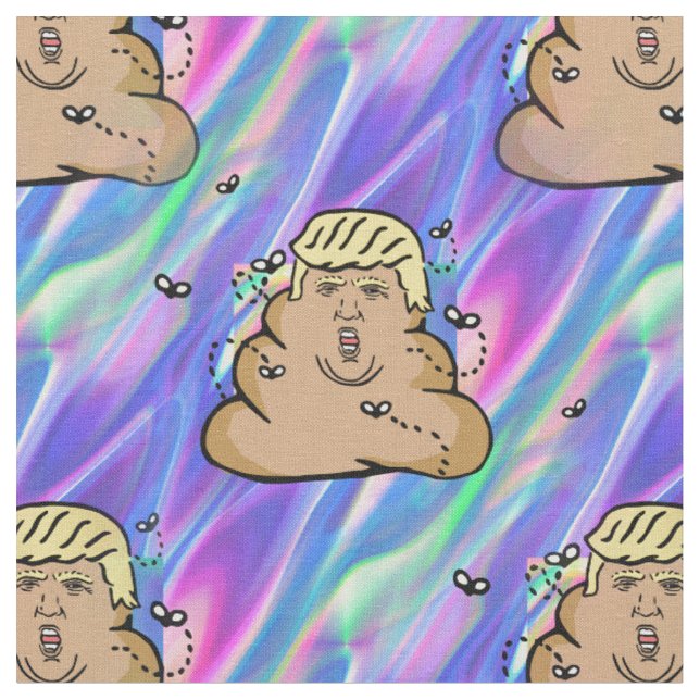 hologram dump trump fabric (Close Up)