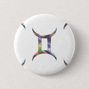 hologram Gemini 6 Cm Round Badge