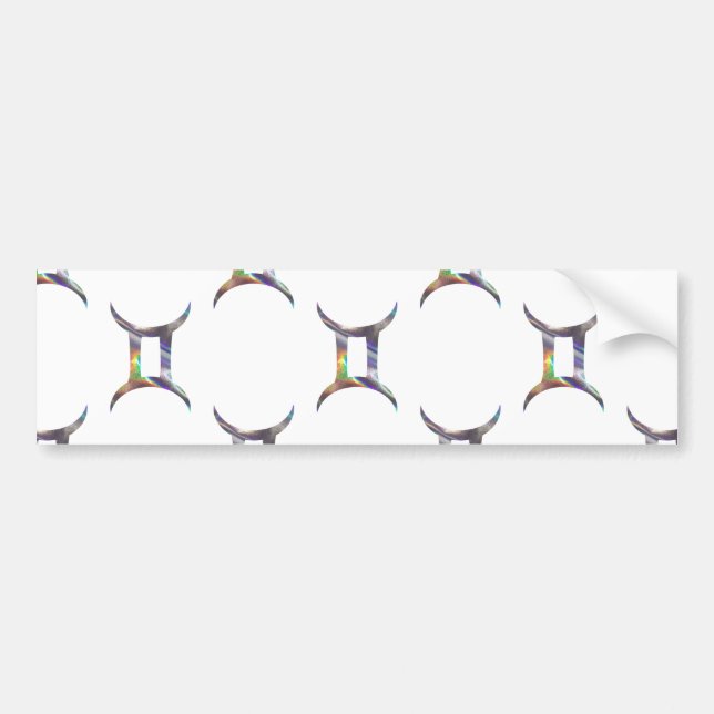 hologram Gemini Bumper Sticker (Front)