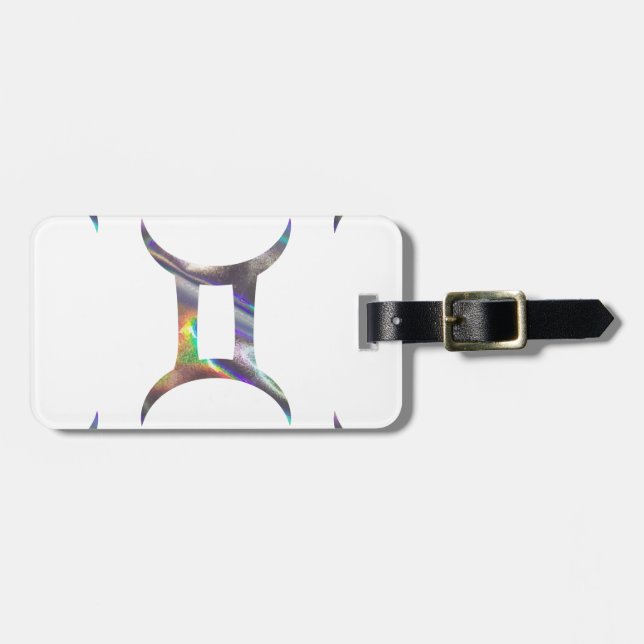 hologram Gemini Luggage Tag (Front Horizontal)