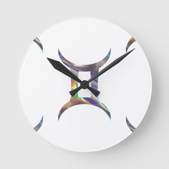 hologram Gemini Round Clock (Front)