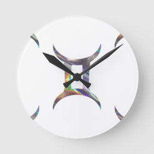 hologram Gemini Round Clock