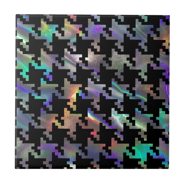 hologram houndstooth ceramic tile (Front)