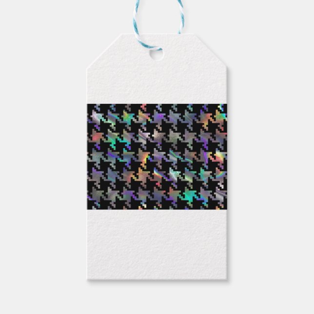 hologram houndstooth gift tags (Front)