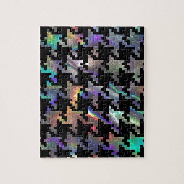 hologram houndstooth jigsaw puzzle (Vertical)