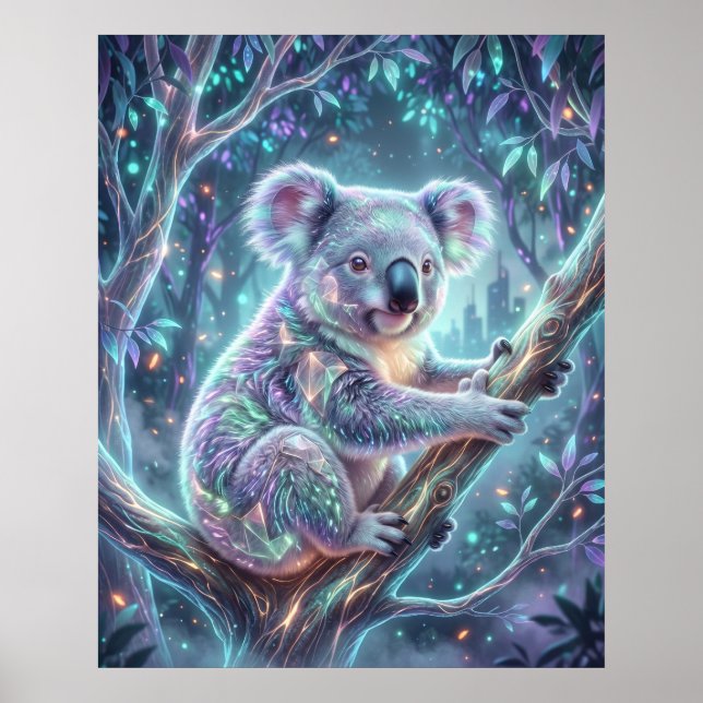Hologram Koala Neon Canopy Poster (Front)