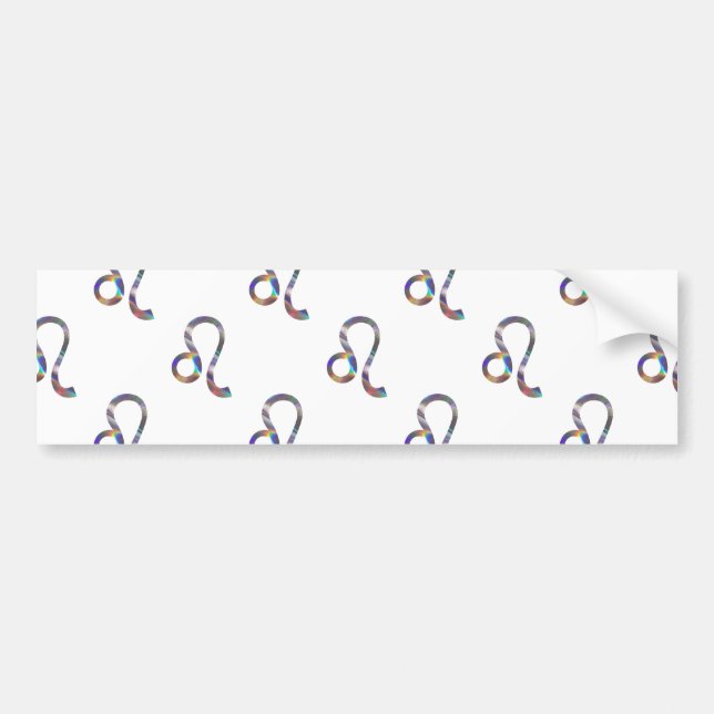 hologram Leo Bumper Sticker (Front)