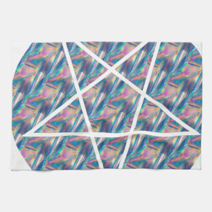 hologram pentagram tea towel
