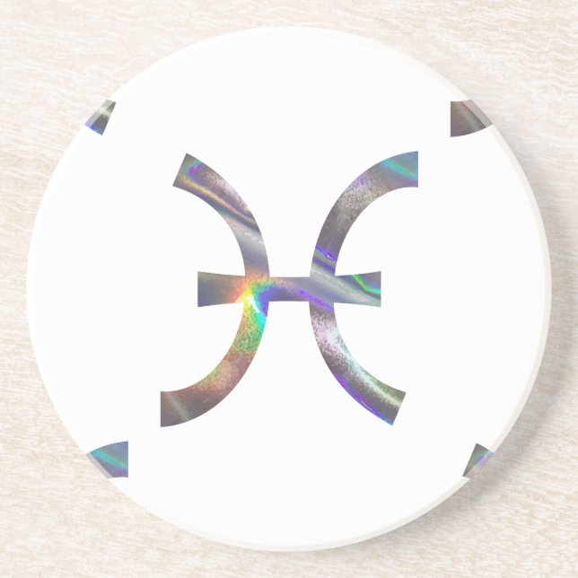hologram Pisces Coaster (Front)