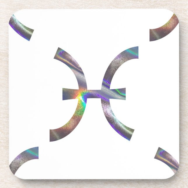 hologram Pisces Coaster (Front)