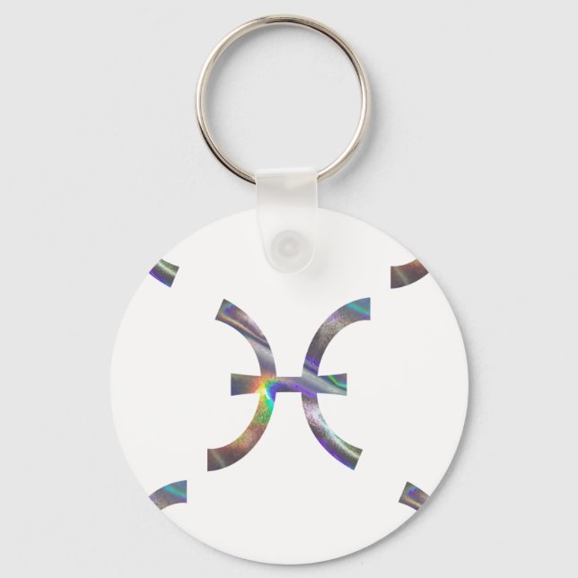 hologram Pisces Key Ring (Front)