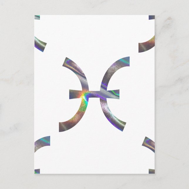 hologram Pisces Postcard (Front)