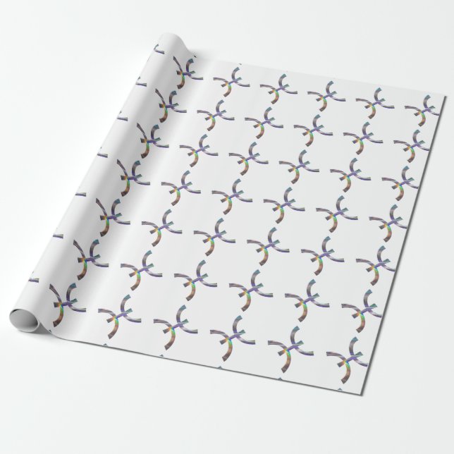 hologram Pisces Wrapping Paper (Unrolled)