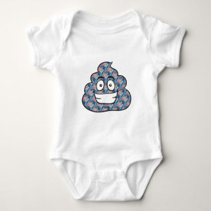 hologram poop emoji baby bodysuit