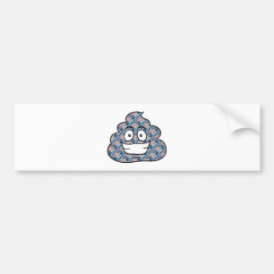 hologram poop emoji bumper sticker