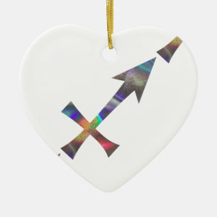 hologram Sagittarius Ceramic Ornament