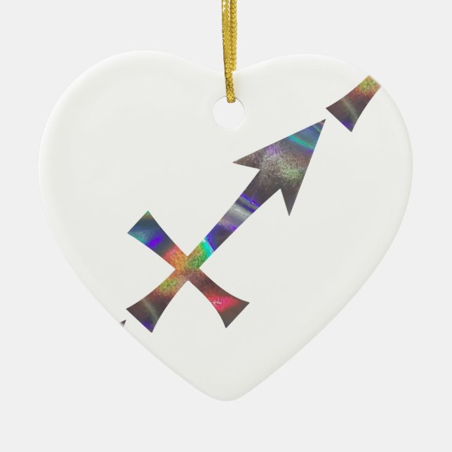 hologram Sagittarius Ceramic Ornament (Front)