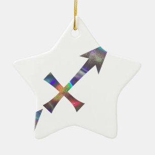 hologram Sagittarius Ceramic Tree Decoration
