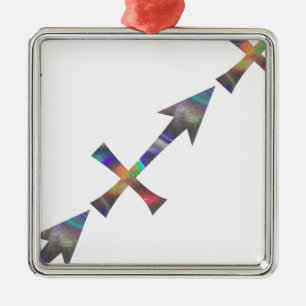 hologram Sagittarius Metal Tree Decoration