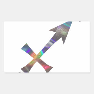hologram Sagittarius Rectangular Sticker
