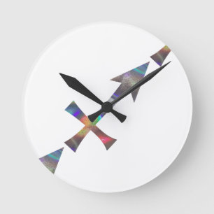 hologram Sagittarius Round Clock
