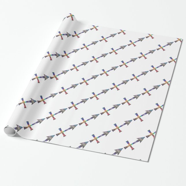 hologram Sagittarius Wrapping Paper (Unrolled)