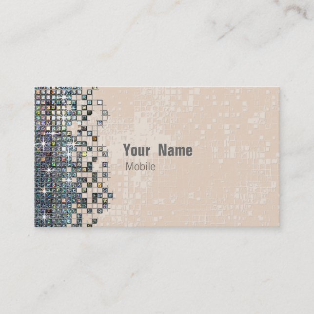 Hologram Sequin Makeup Artist Business Card (Front)