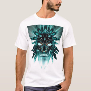 Hologram Tribal Face T-Shirt