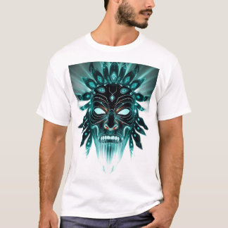 Hologram Tribal Face T-Shirt