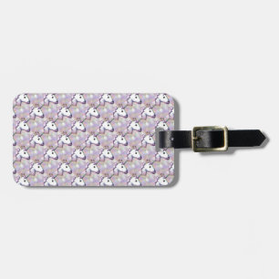 hologram unicorn emoji luggage tag