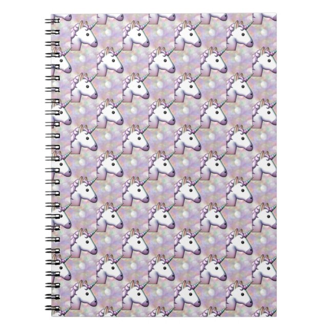 hologram unicorn emoji notebook (Front)