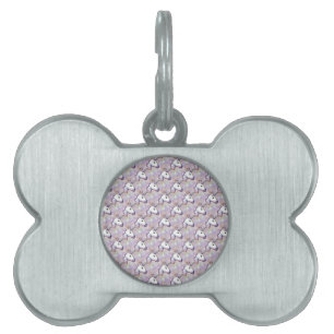 hologram unicorn emoji pet ID tag