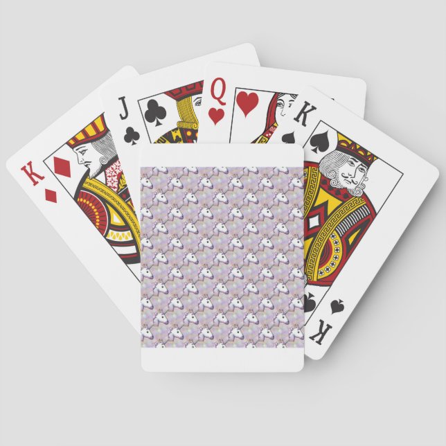 hologram unicorn emoji playing cards (Back)