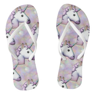 hologram unicorn emoji shoes sandals flip flops