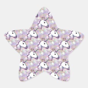 hologram unicorn emoji star sticker