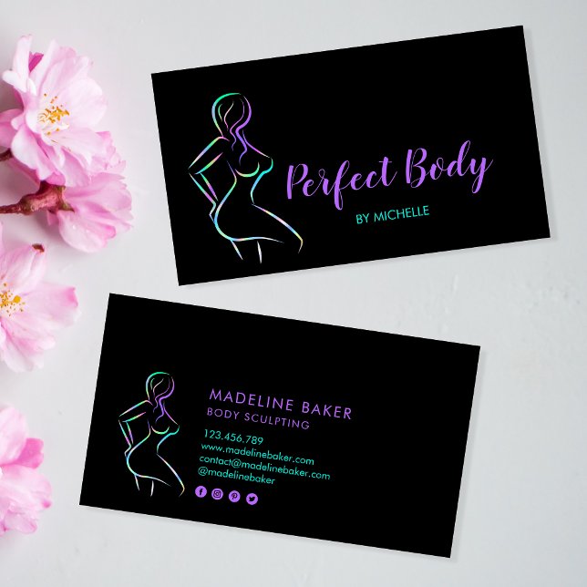 Holograph Body Sculpting Fitness Waist Trainer Business Card (Creator Uploaded)