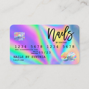 Holograph  Credit Card Nail Tech