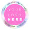 Holograph Custom Logo Name Web Pink Thank You