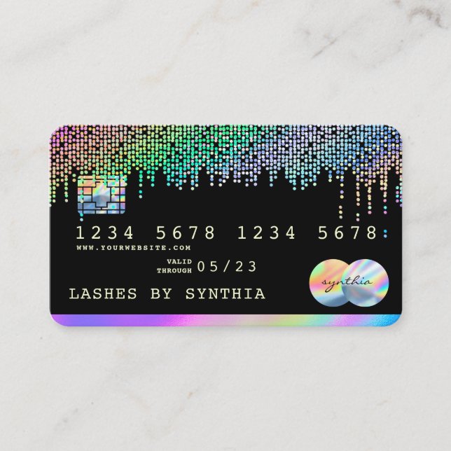 Holograph  Drips Modern Credit Card (Front)