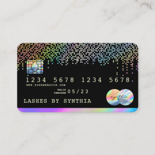 Holograph Drips Modern Credit Card