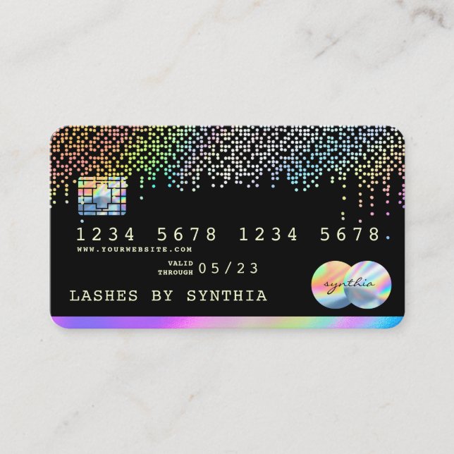 Holograph  Drips Modern Credit Card (Front)