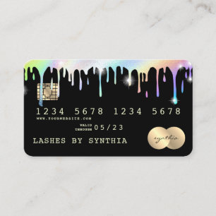 Holograph Drips Modern Credit Card Style