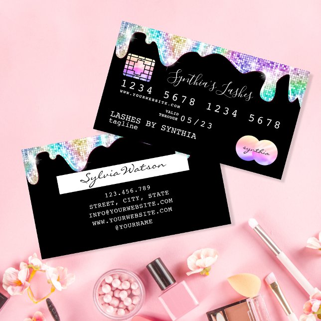 Holograph glitter disco Modern Credit Card name (Creator Uploaded)