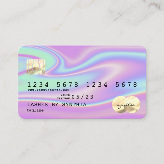 Holograph  Modern Credit Card Style Add Logo (Front)
