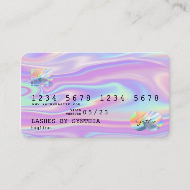 Holograph  Modern Credit Card Style Add Logo (Front)